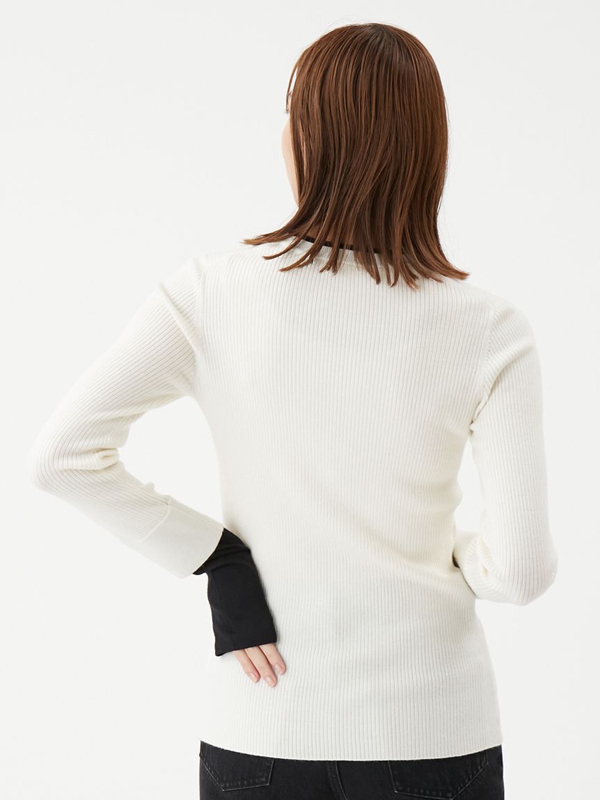 Mila Owen「バイカラーリブニット」|ニット・セーター|