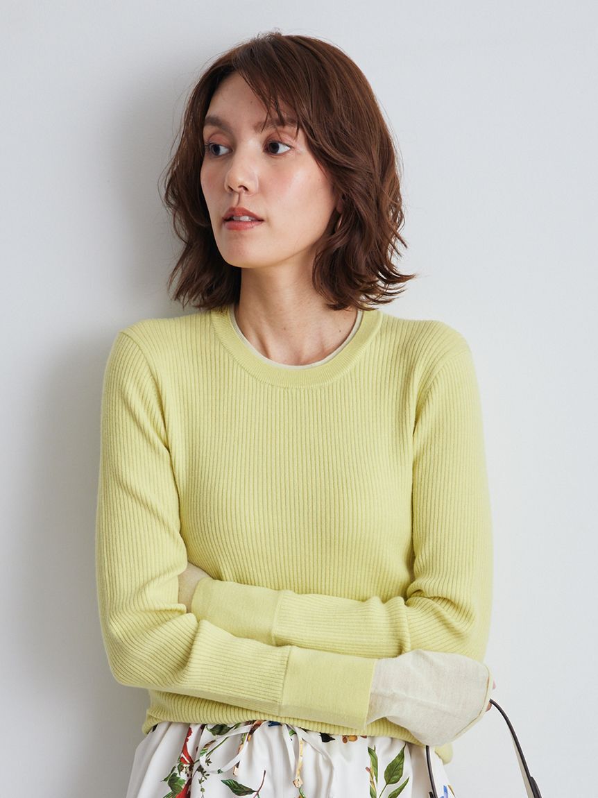 Mila Owen「バイカラーリブニット」|ニット・セーター|