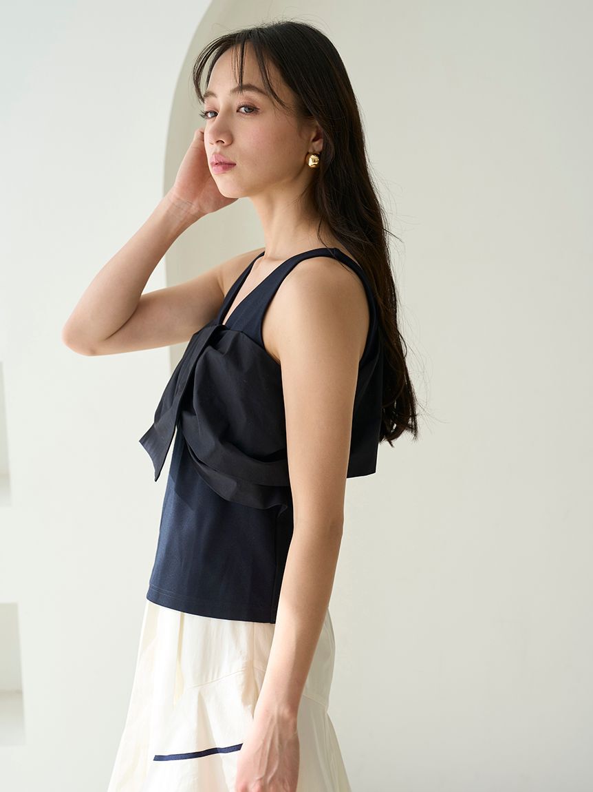 SNIDEL「リボンディテールカットプルオーバー」|Tシャツ・カットソー|