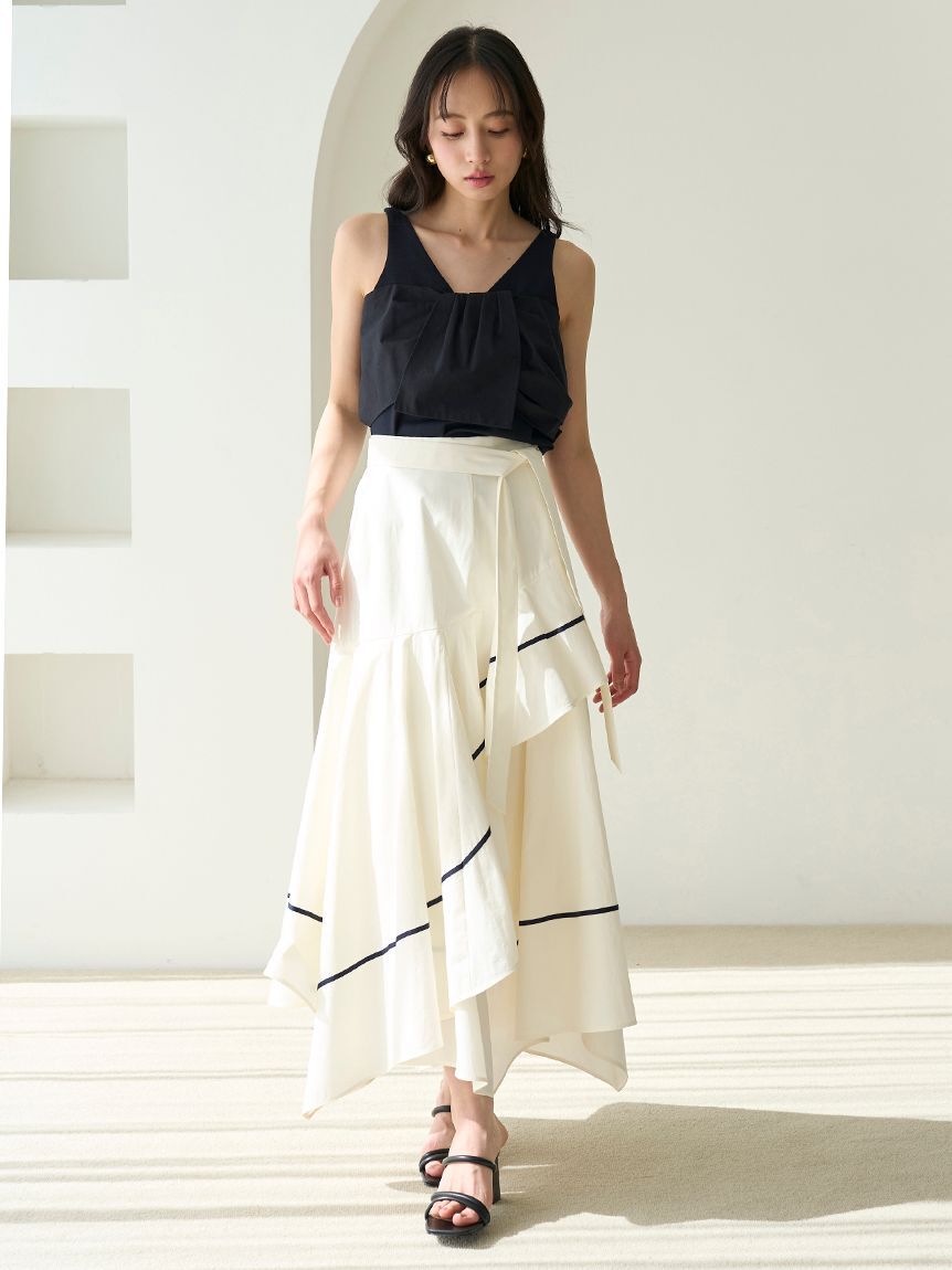 SNIDEL「リボンディテールカットプルオーバー」|Tシャツ・カットソー|