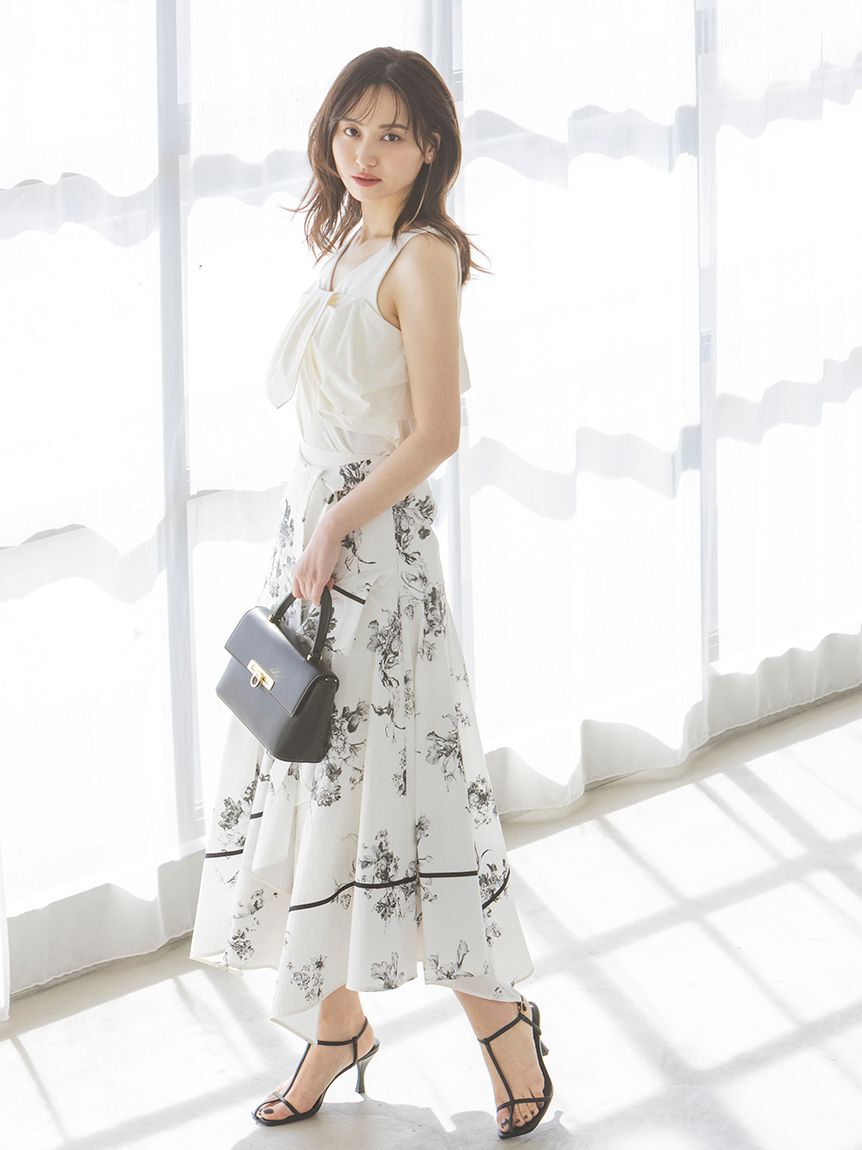 SNIDEL「リボンディテールカットプルオーバー」|Tシャツ・カットソー|