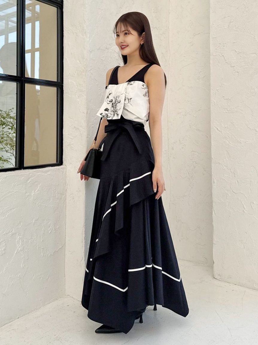 SNIDEL「リボンディテールカットプルオーバー」|Tシャツ・カットソー|