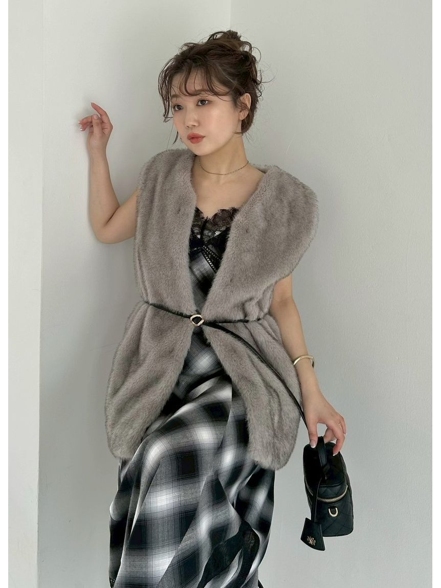 レーストリムスリップワンピース（FRAY I.D）｜ルミネのファッション