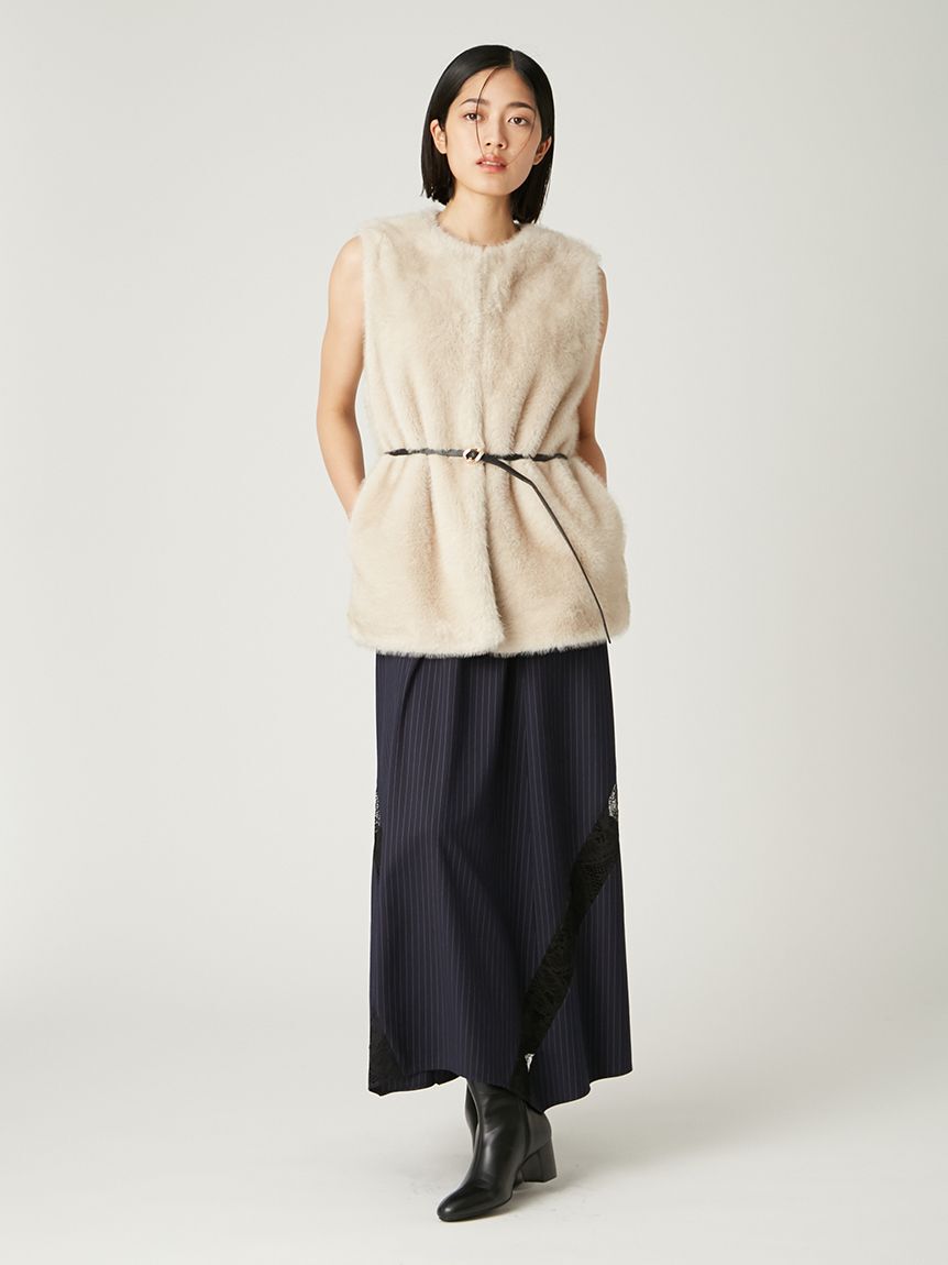 レーストリムスリップワンピース（FRAY I.D）｜ルミネのファッション