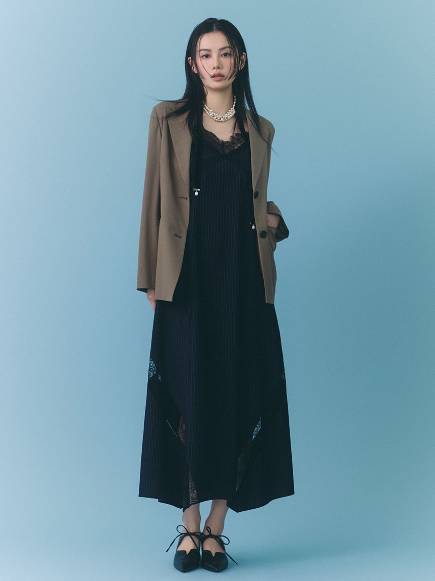 レーストリムスリップワンピース（FRAY I.D）｜ルミネのファッション