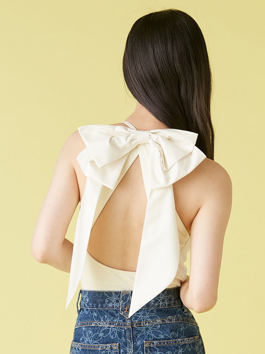 LILY BROWN Lingerie「【LILY BROWN Lingerie】バックリボンボディスーツ」|キャミソール|