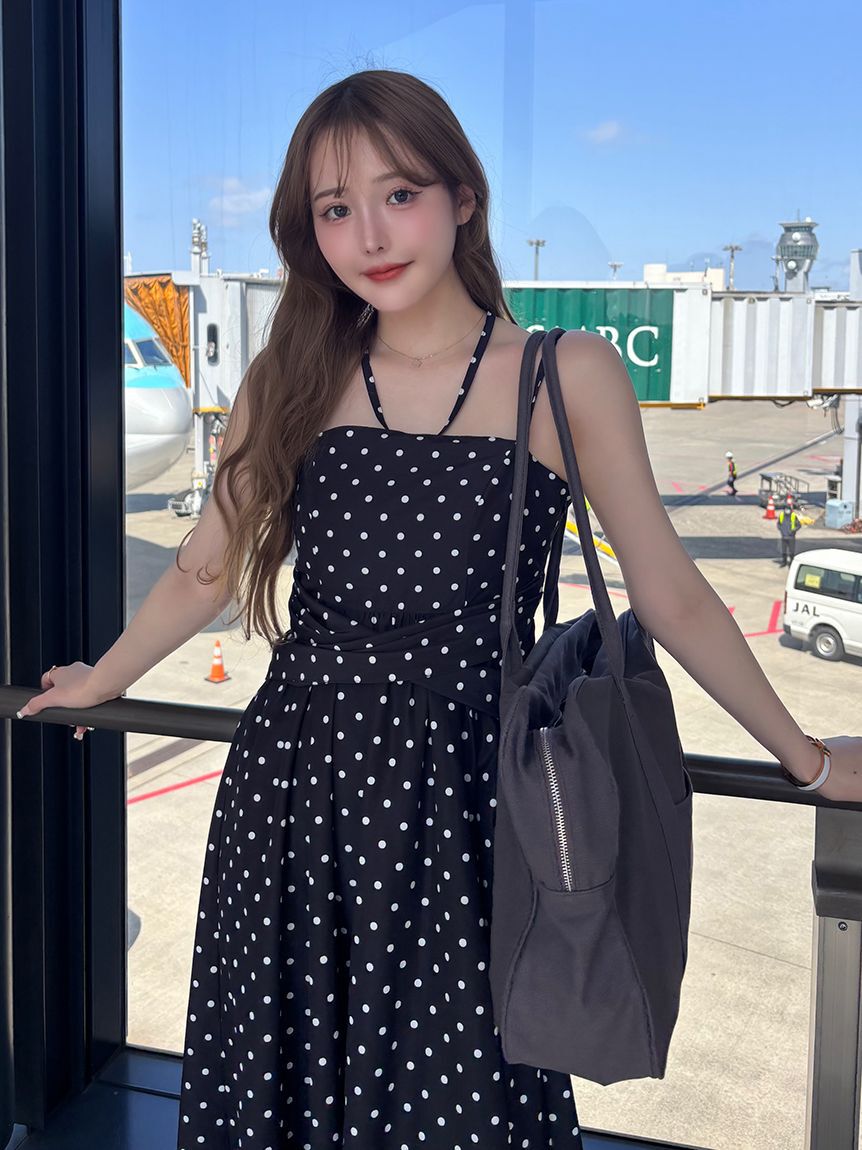 LILY BROWN「【WEB限定00サイズ】ボリュームリボン2wayワンピース」|ワンピース|