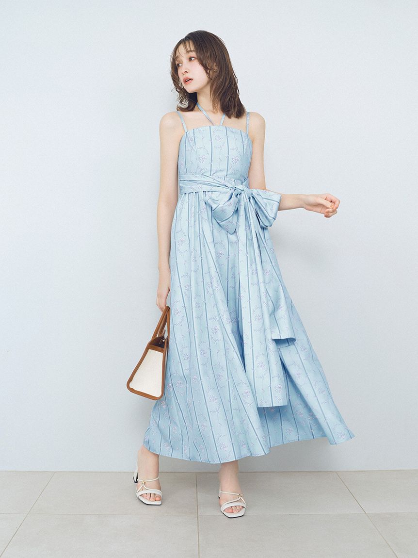 LILY BROWN「【WEB限定00サイズ】ボリュームリボン2wayワンピース」|ワンピース|