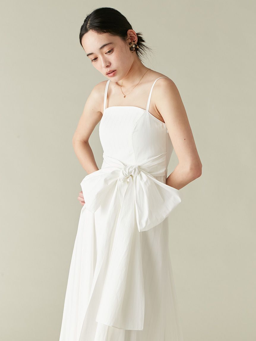 LILY BROWN「【WEB限定00サイズ】ボリュームリボン2wayワンピース」|ワンピース|