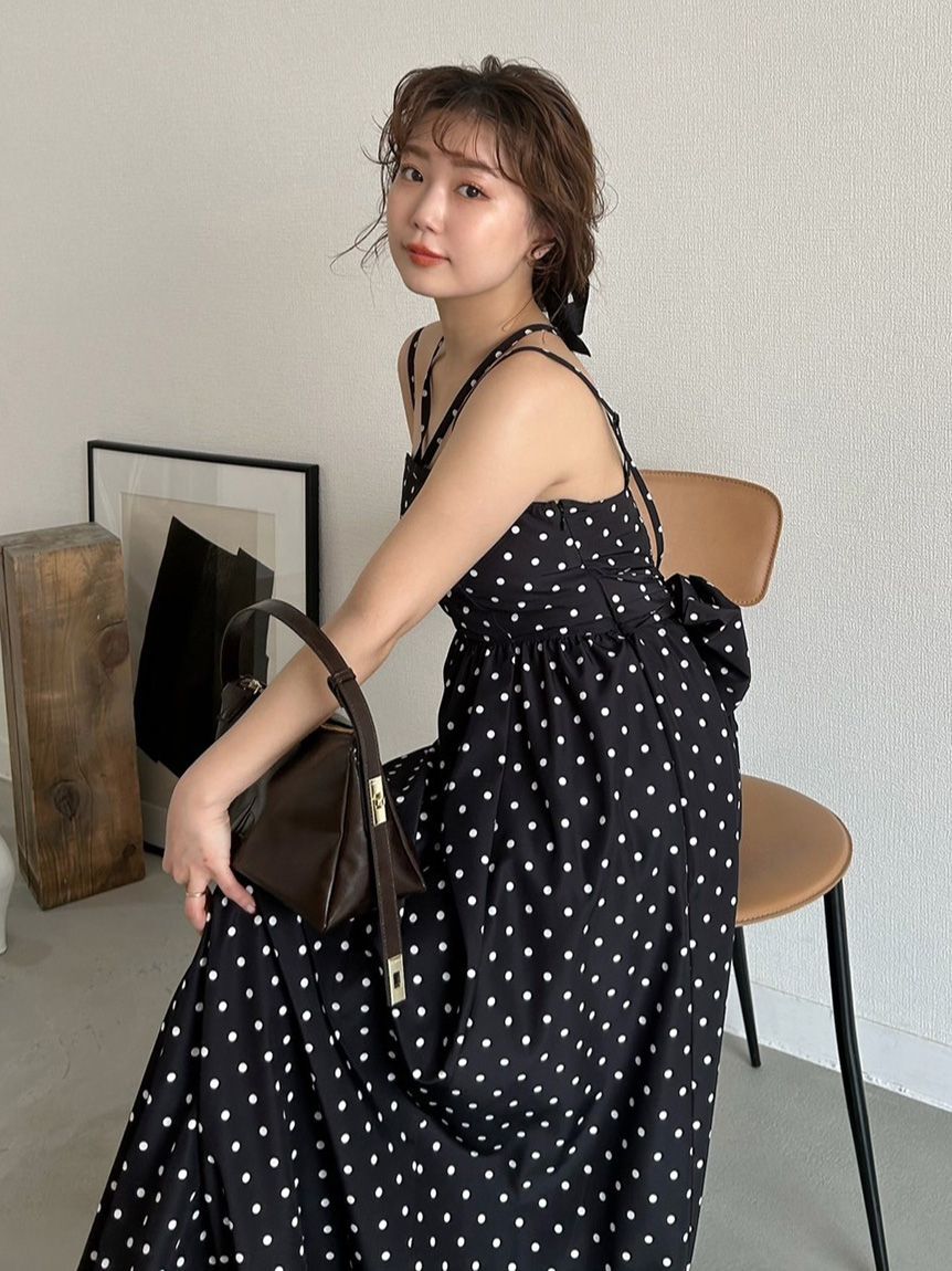 LILY BROWN「【WEB限定00サイズ】ボリュームリボン2wayワンピース」|ワンピース|