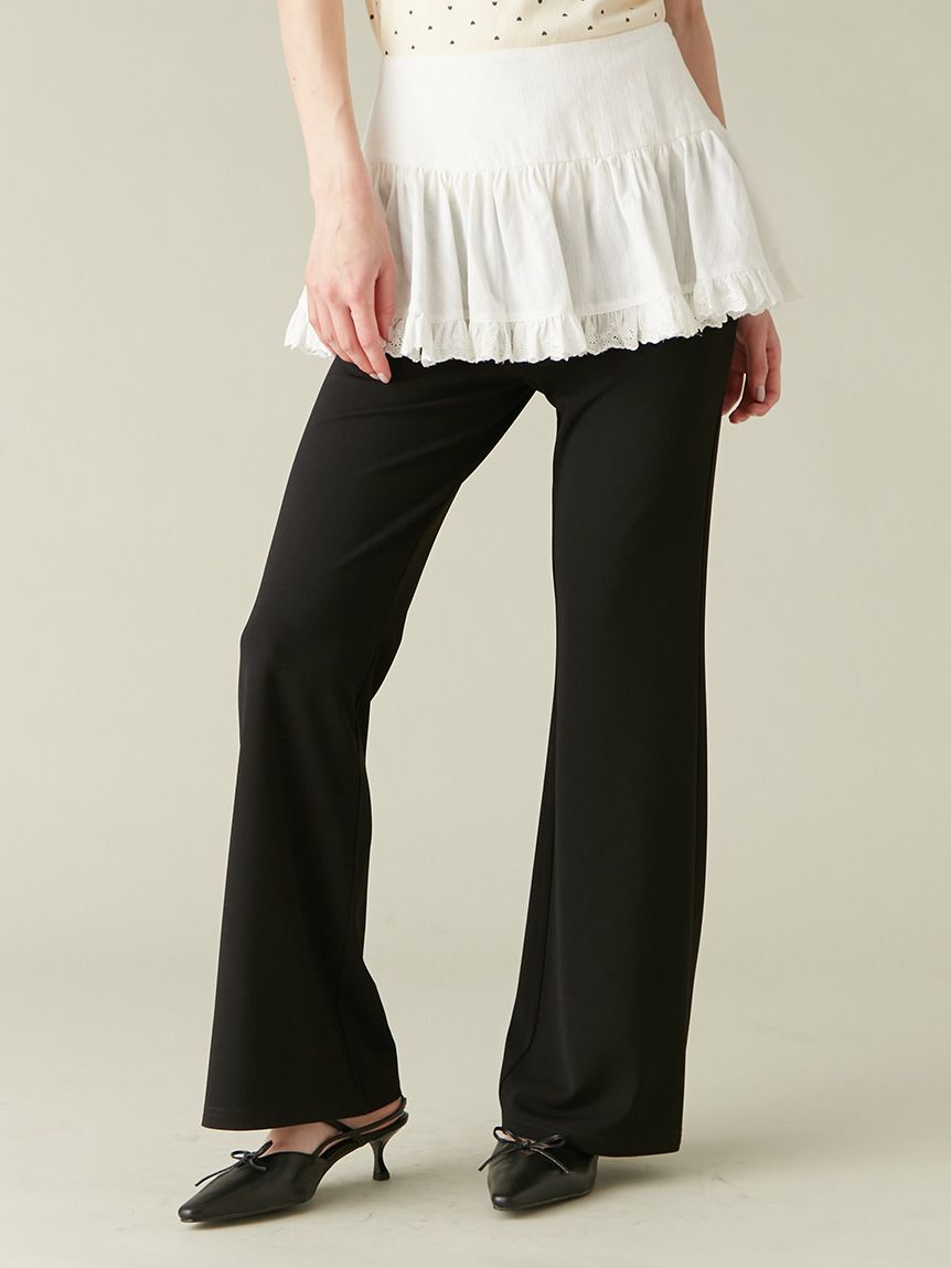 LILY BROWN「レイヤードフレアパンツ」|チノ|