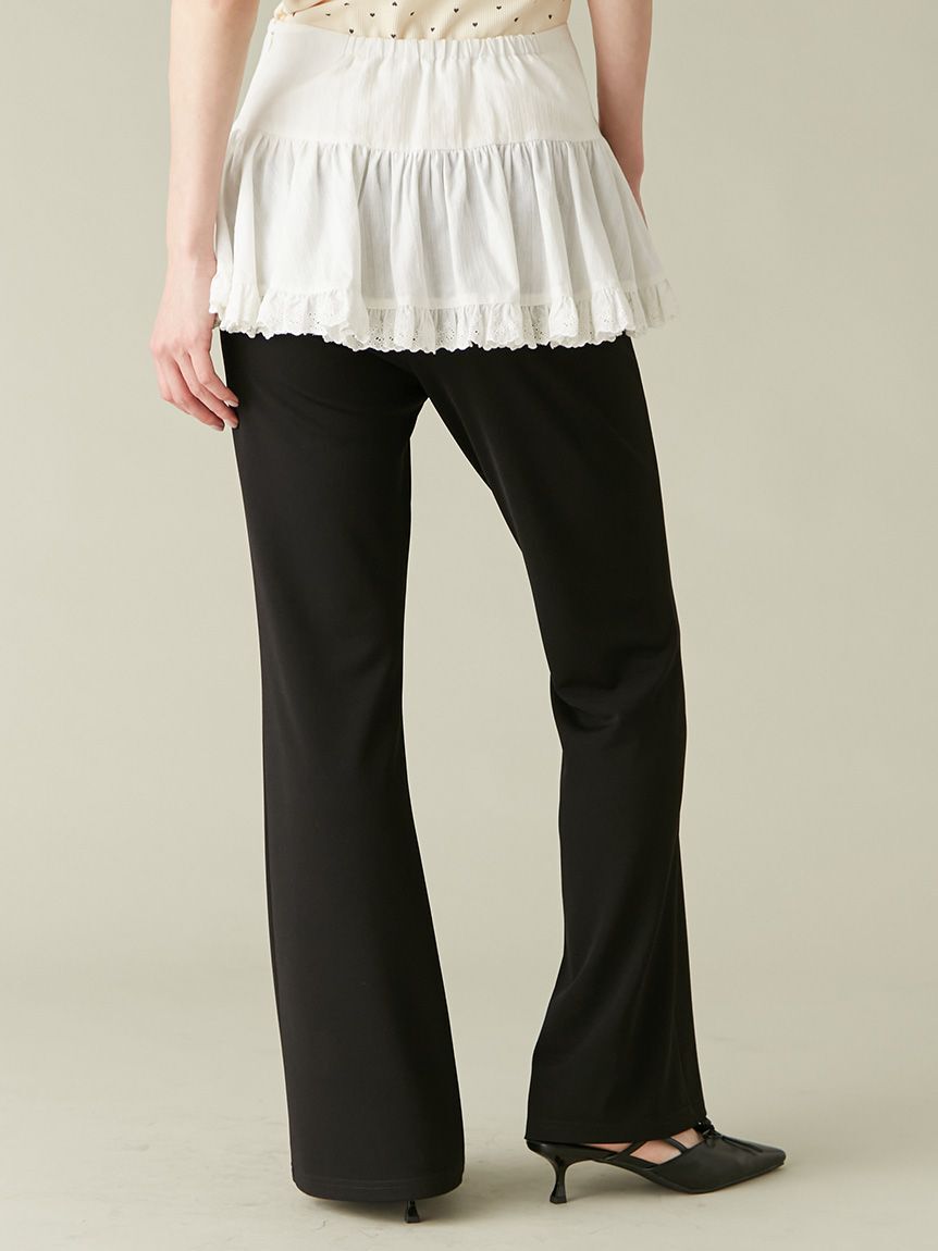 LILY BROWN「レイヤードフレアパンツ」|チノ|