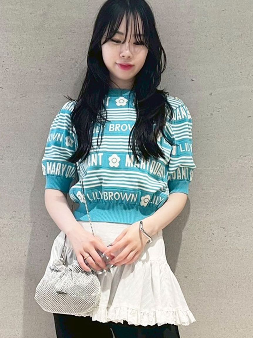 LILY BROWN「レイヤードフレアパンツ」|チノ|