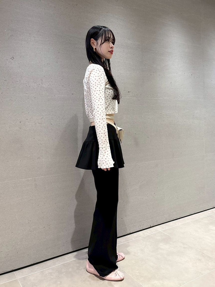 LILY BROWN「レイヤードフレアパンツ」|チノ|