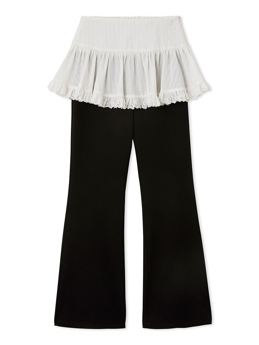 LILY BROWN「レイヤードフレアパンツ」|チノ|