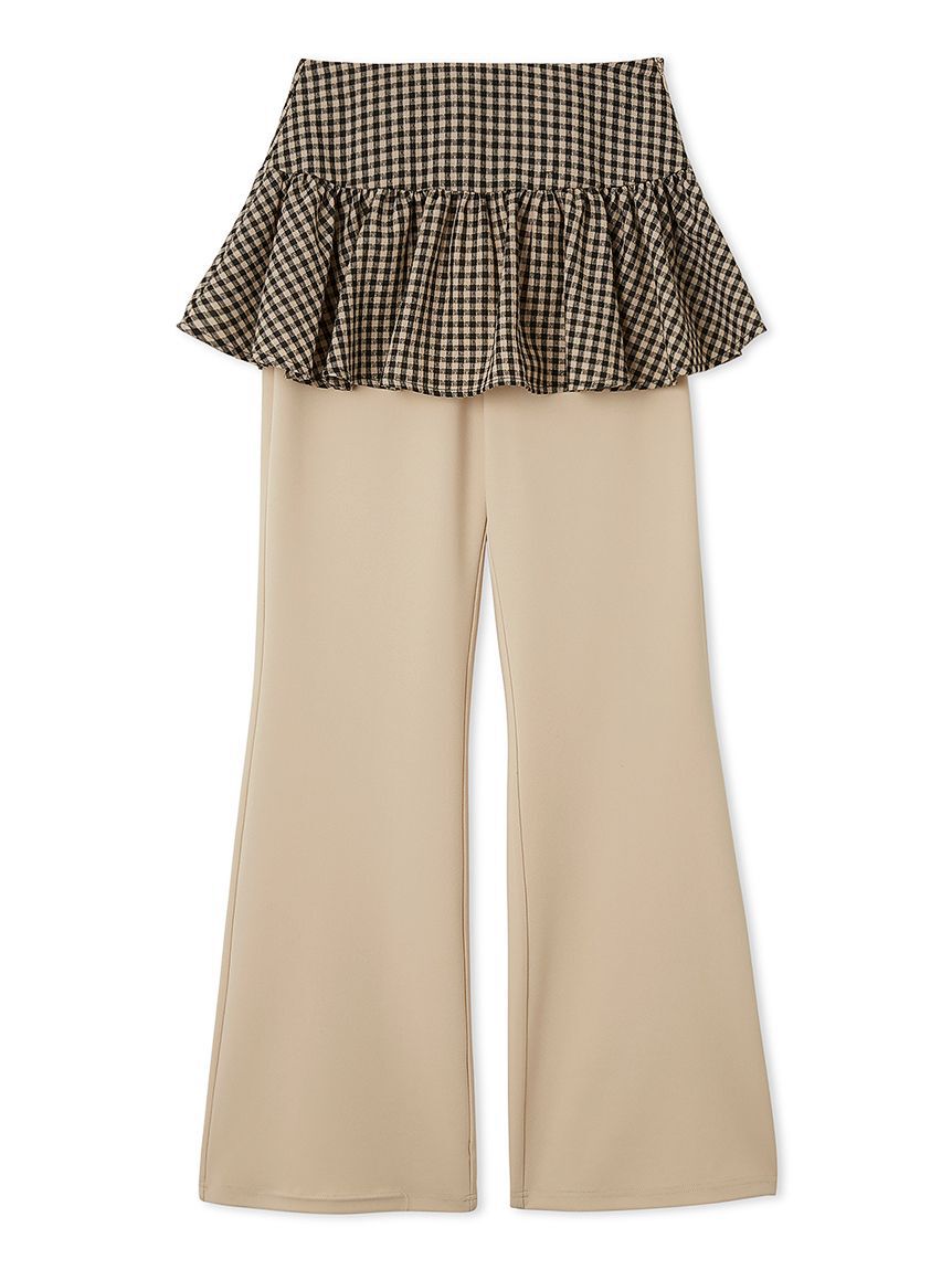 LILY BROWN「レイヤードフレアパンツ」|チノ|