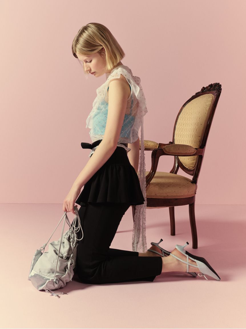 LILY BROWN「レイヤードフレアパンツ」|チノ|