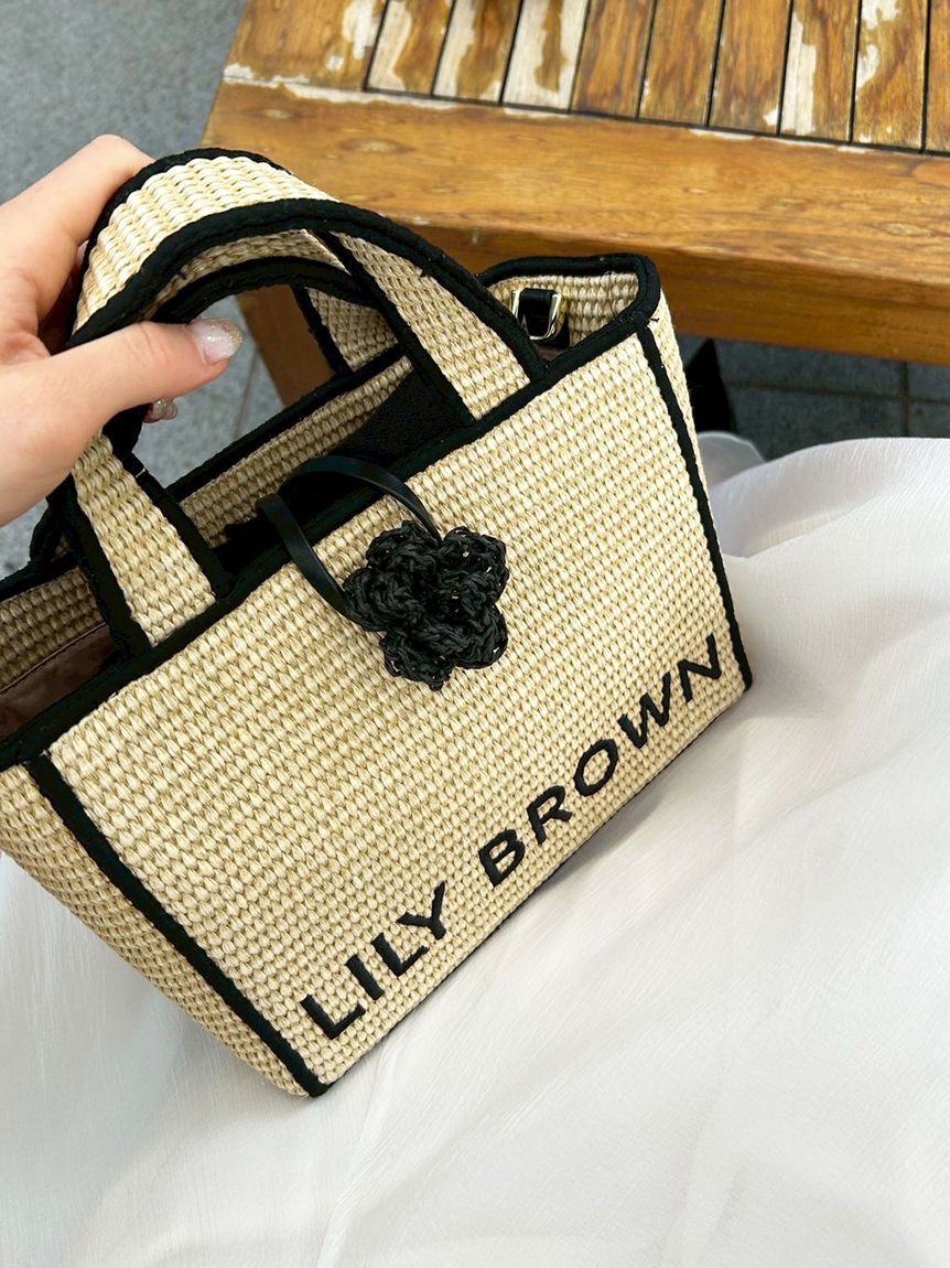 LILY BROWN「【限定カラー】【LILY BROWN&times;MARY QUANT】ジュートロゴトート」|トートバッグ|