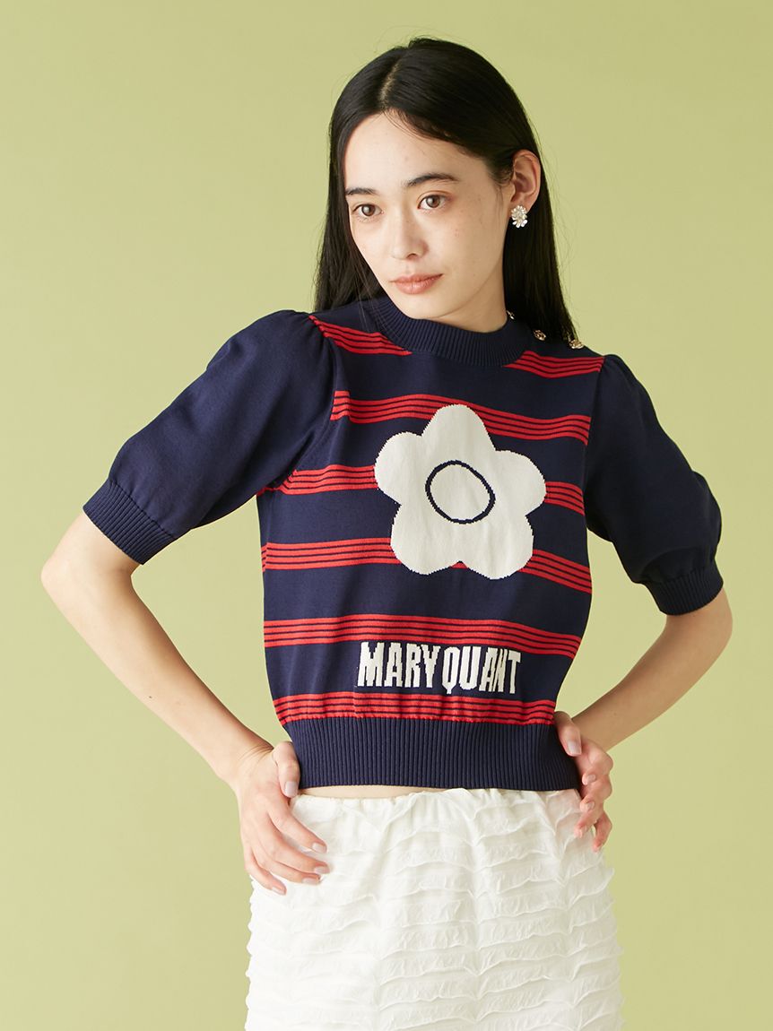 LILY BROWN「【WEB限定カラー】【LILY BROWN&times;MARY QUANT】ジャガードニットトップス」|ニット・セーター|