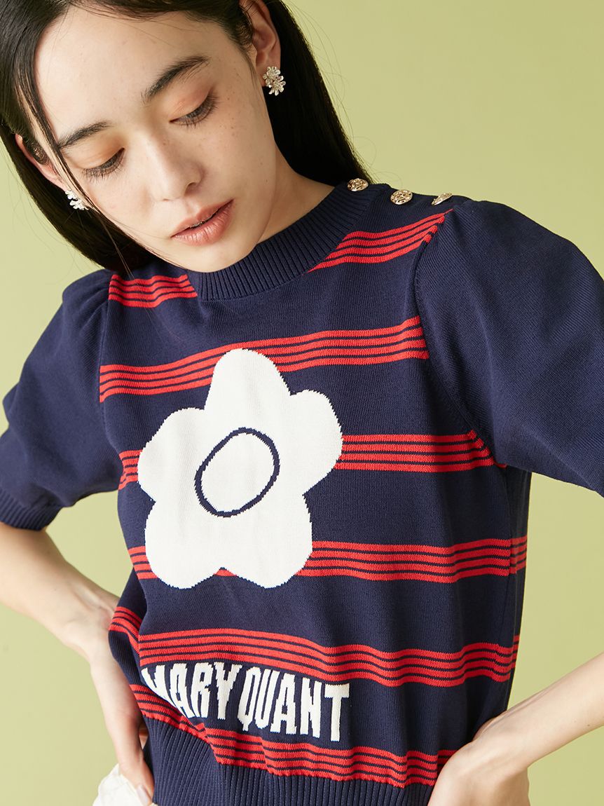 LILY BROWN「【WEB限定カラー】【LILY BROWN&times;MARY QUANT】ジャガードニットトップス」|ニット・セーター|