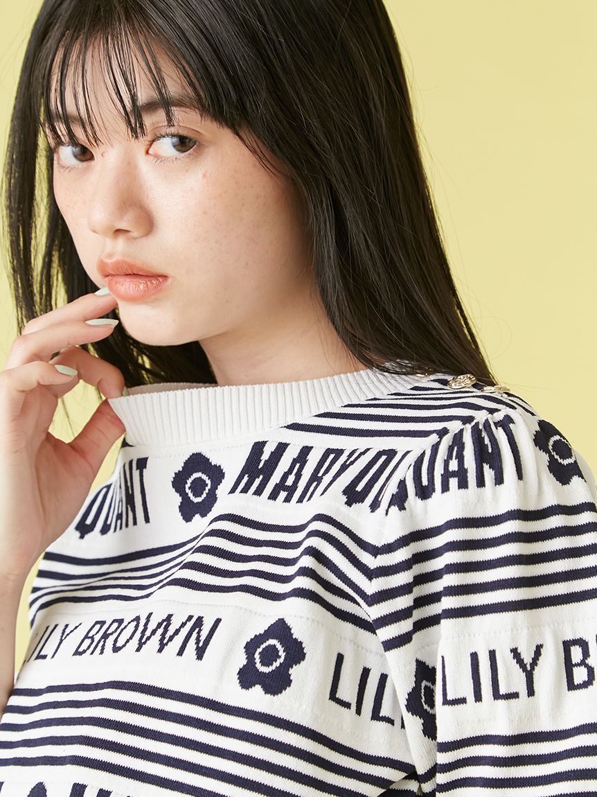 LILY BROWN「【WEB限定カラー】【LILY BROWN&times;MARY QUANT】ジャガードニットトップス」|ニット・セーター|