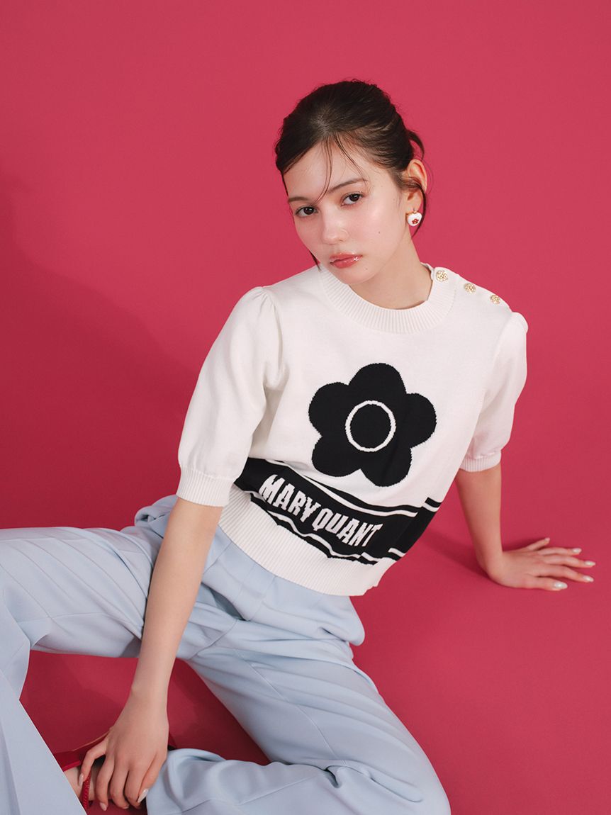 LILY BROWN「【WEB限定カラー】【LILY BROWN&times;MARY QUANT】ジャガードニットトップス」|ニット・セーター|