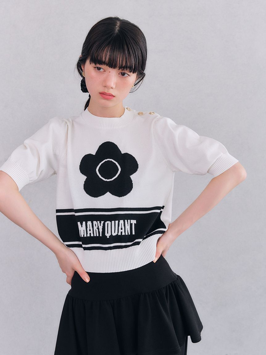 LILY BROWN「【WEB限定カラー】【LILY BROWN&times;MARY QUANT】ジャガードニットトップス」|ニット・セーター|