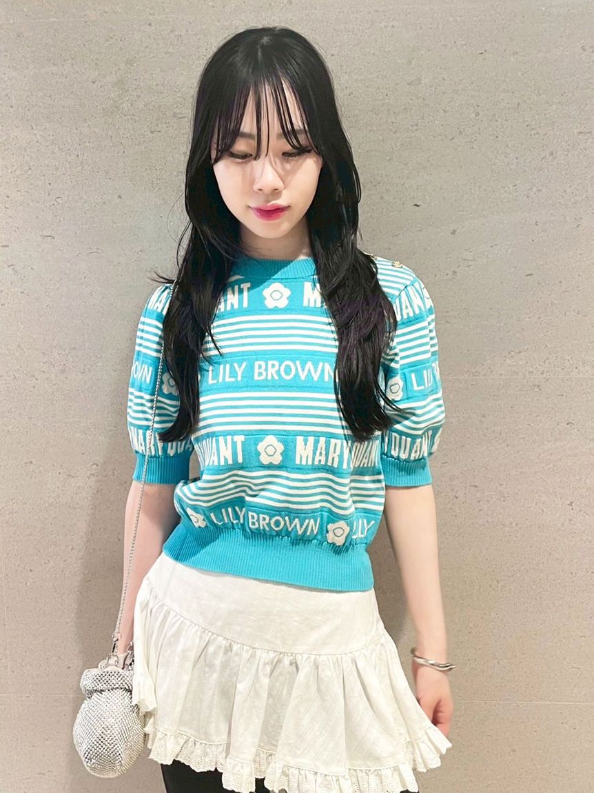 LILY BROWN「【WEB限定カラー】【LILY BROWN&times;MARY QUANT】ジャガードニットトップス」|ニット・セーター|TUQ