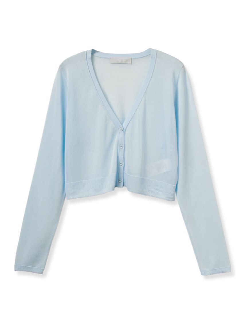 CELFORD「ロングスリーブシアーカーディガン」|カーディガン|SAX