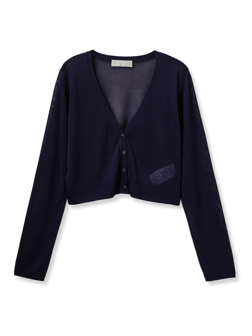 CELFORD「ロングスリーブシアーカーディガン」|カーディガン|NVY