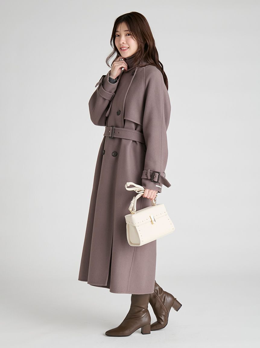 ウール混ロングトレンチコート（CELFORD）｜ルミネのファッション通販