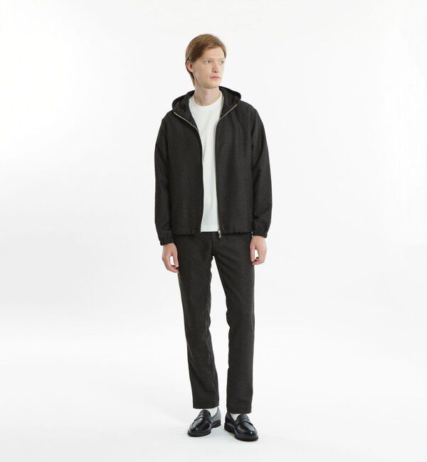 MACKINTOSH PHILOSOPHY「テーラードジャージー フーデッドパーカー ウール混カラミ織り」|ブルゾン・スタジャン|