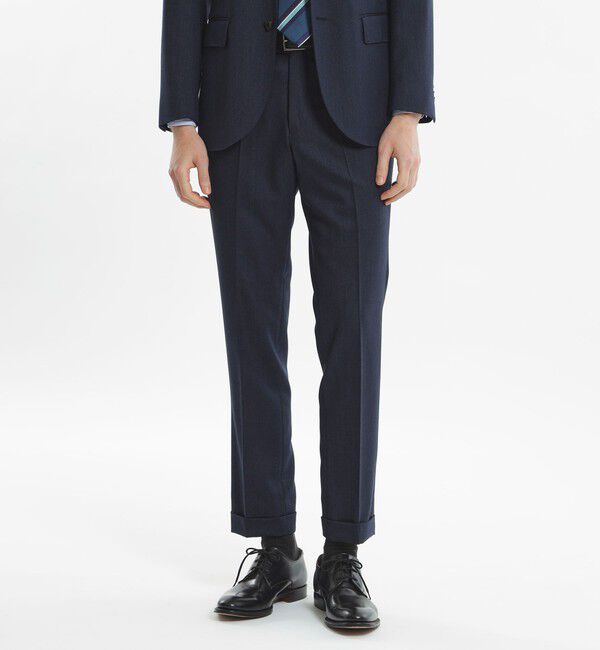 MACKINTOSH PHILOSOPHY「トロッター トラウザーズ#108 キャバリーツイル」|スラックス|ネイビー