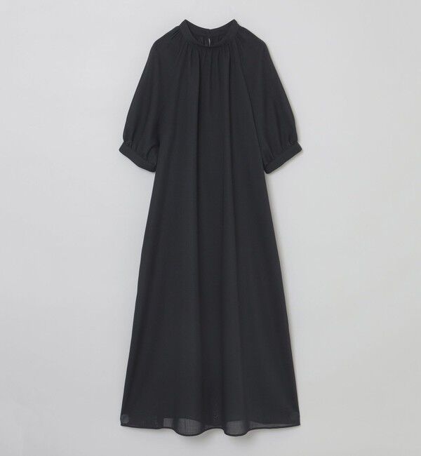 MACKINTOSH PHILOSOPHY「GREY LABEL スタンドカラーギャザーワンピース」|ワンピース|ブラック