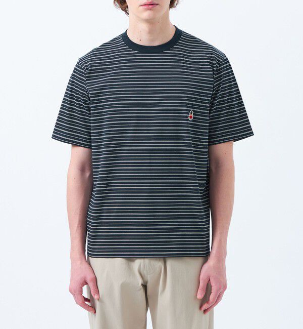 MACKINTOSH PHILOSOPHY「バッキンガムベア ランダムボーダー ワンポイントTシャツ」|Tシャツ・カットソー|