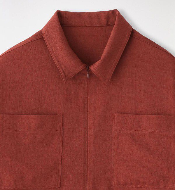  「エージングドビーハーフジップブラウス」|シャツ・ブラウス|