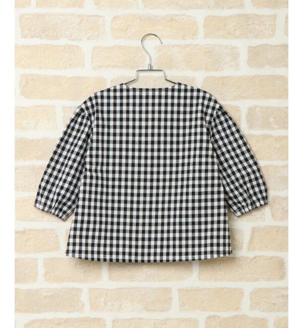ikka kids「【キッズ】ギンガムチェックバルーンスリーブブラウス（120~160cm）」|シャツ・ブラウス|