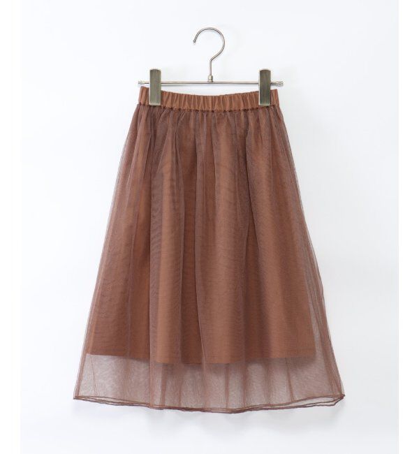 ikka kids「【キッズ】チュールフレアスカート（100~160cm）」|スカート|ブラウン