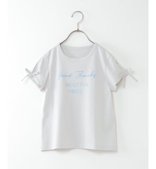 ikka kids「【キッズ】【冷感】袖リボンTシャツ（100~160cm）」|Tシャツ・カットソー|