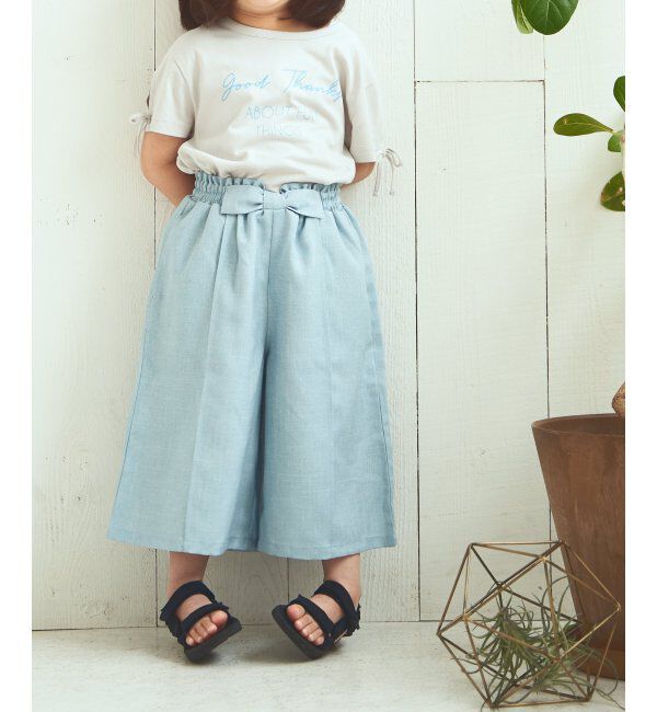 ikka kids「【キッズ】【冷感】袖リボンTシャツ（100~160cm）」|Tシャツ・カットソー|