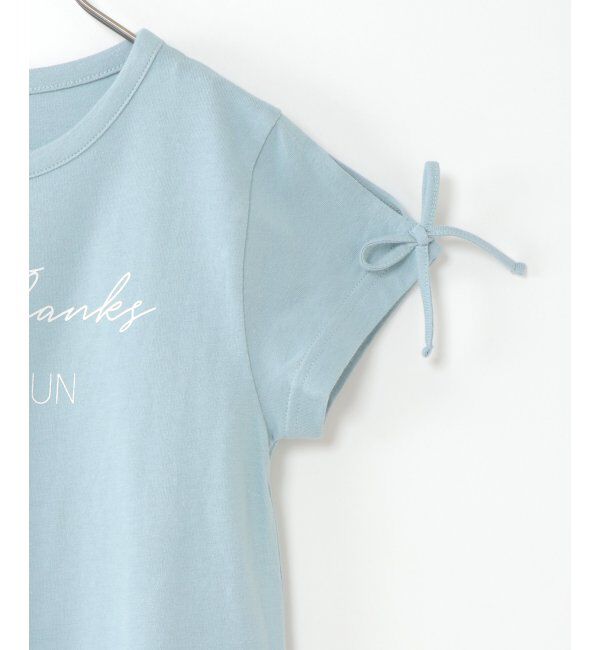 ikka kids「【キッズ】【冷感】袖リボンTシャツ（100~160cm）」|Tシャツ・カットソー|