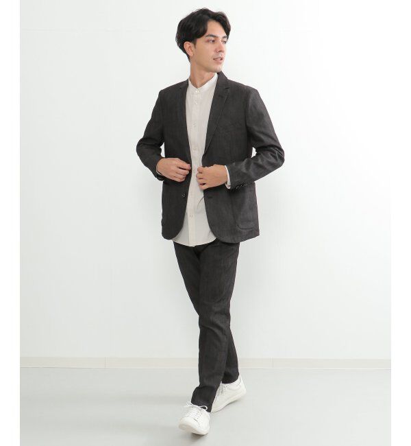 IKKA LOUNGE「デニムライクテーラードジャケット」|テーラードジャケット|