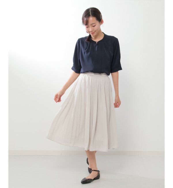 IKKA LOUNGE「シフォンプリーツスカート」|スカート|
