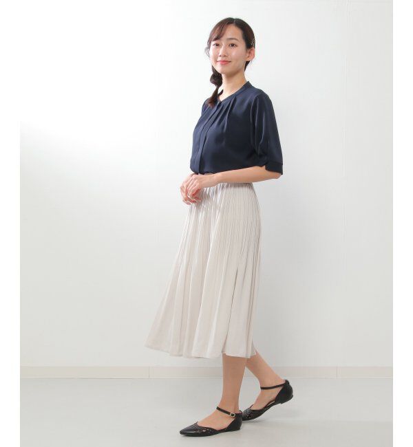 IKKA LOUNGE「シフォンプリーツスカート」|スカート|