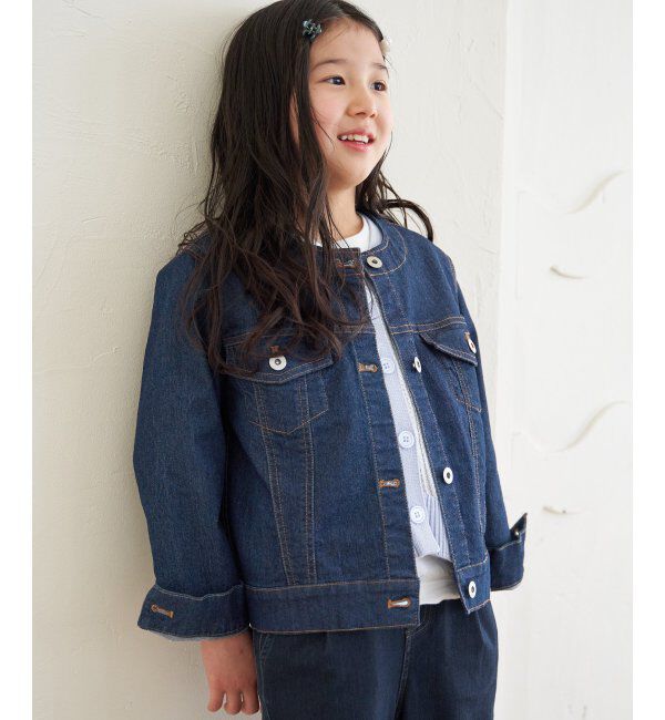 ikka kids「【親子おそろい】デニムノーカラーGジャン（110~160cm）」|その他|