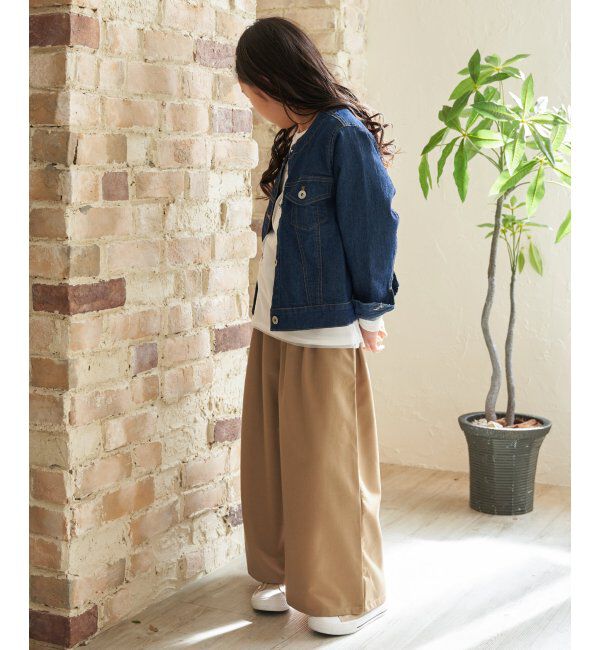 ikka kids「【親子おそろい】デニムノーカラーGジャン（110~160cm）」|その他|