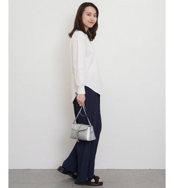 ikka「コットンUSA裾ラウンドロンT」|Tシャツ・カットソー|