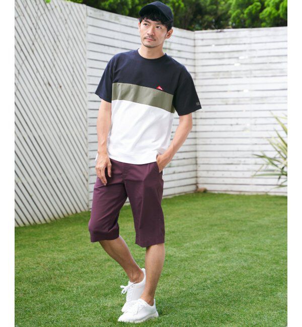 ikka「URBAN NATURE LIFE アーバンネイチャーライフ ワンポイント切り替えTシャツ」|Tシャツ・カットソー|