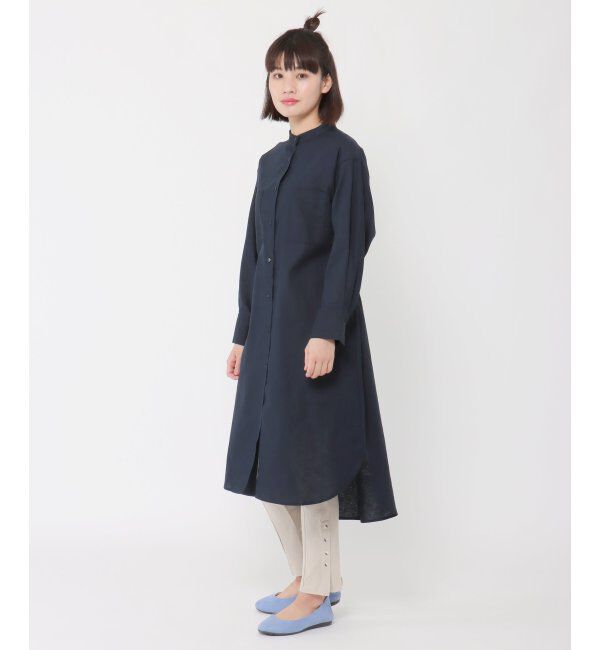 Lbc with Life「お手入れ簡単リネンシャツワンピ」|ワンピース|