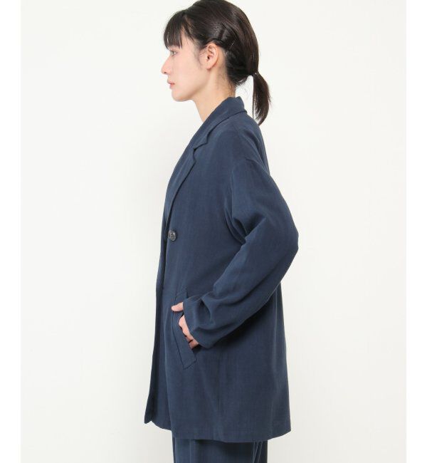 Lbc with Life「【セットアップ対応】レーヨン麻ダブルジャケットコート」|ブルゾン・スタジャン|